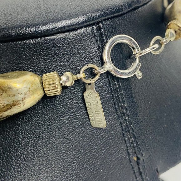 Vintage Pauline Rader Silver Tone Choker Necklace Dimensional Large Flowers - Picture 4 of 5